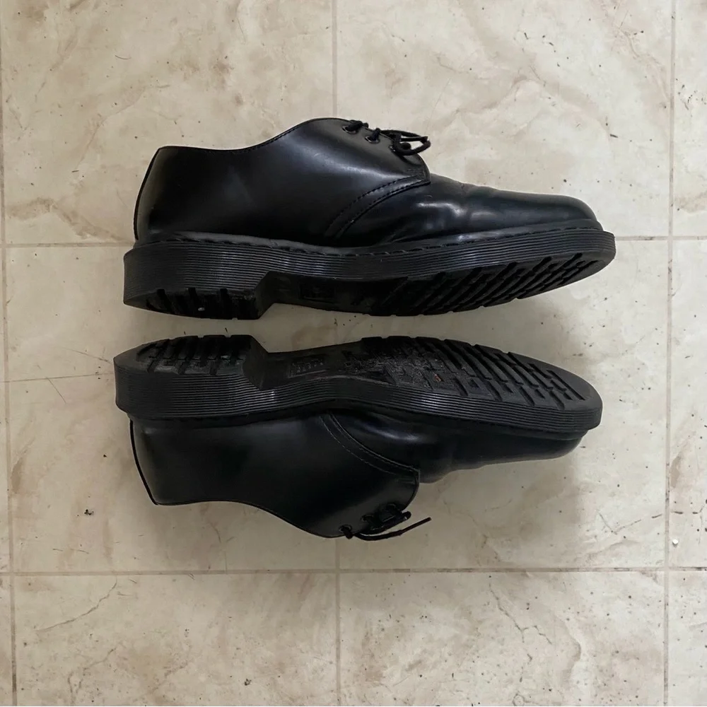 $160 Dr. Martens 1461 Mono Black Smooth Leather Lace-up Men's Oxford Derby Sz 9